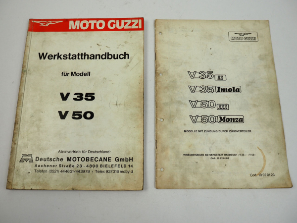 Moto Guzzi V35 V50 Imola Monza Reparaturanleitung Werkstatthandbuch 1979