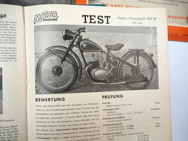 Motor Rundschau 8x Zeitschriften Auto Motorrad Nutzfahrzeuge Motorsport 1949/54