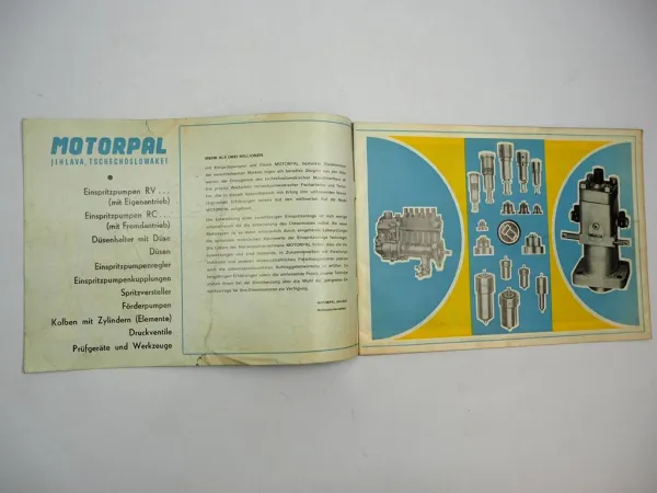Motorpal Jihlava Einspritzanlagen für Dieselmotor Prospekt 1976
