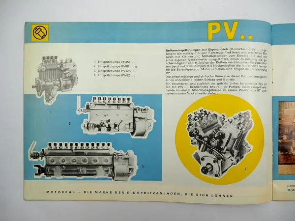 Motorpal Jihlava Einspritzanlagen für Dieselmotor Prospekt 1976
