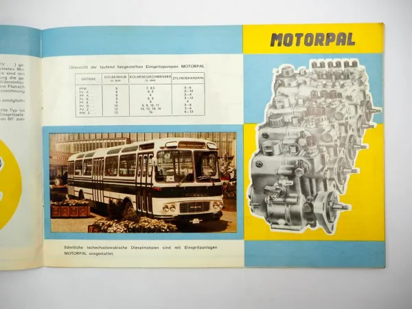 Motorpal Jihlava Einspritzanlagen für Dieselmotor Prospekt 1976