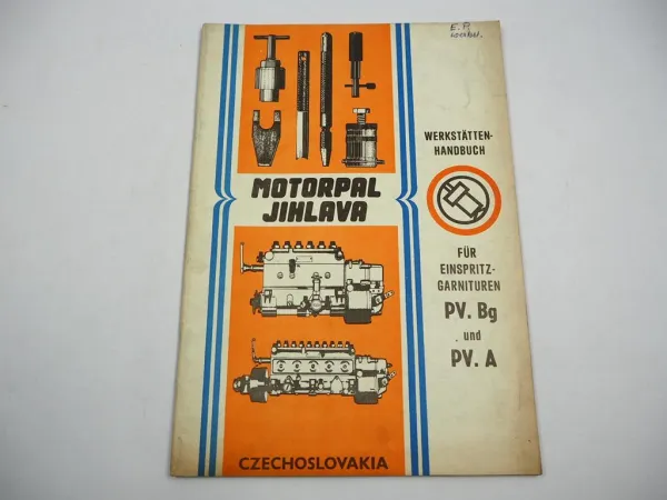 Motorpal PVBg PVA Einspritzanlage für Dieselmotor Werkstatthandbuch 1985