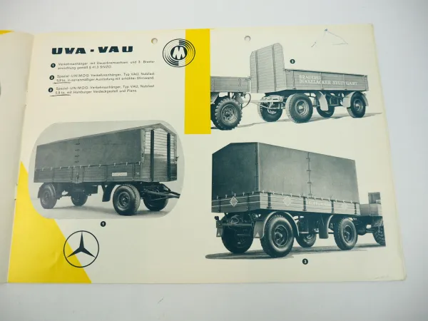 Müller Spezial Verkehrs Anhänger UVA VAU für 32 65 PS Unimog Prospekt Mitteltal