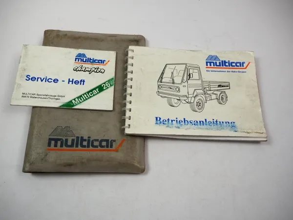Multicar M26 + A/L/AL LD ALD & H - HALD Betriebsanleitung 1999 Pflege & Wartung