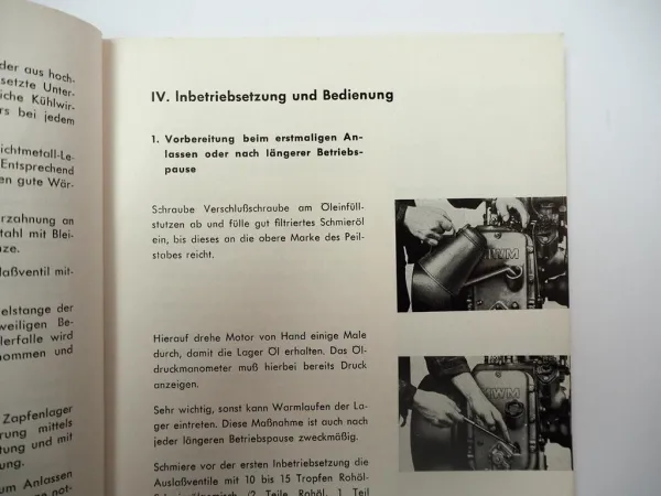 MWM AKD 112 E Z Dieselmotor Betriebsanleitung Bedienung Ersatzteilliste 1955