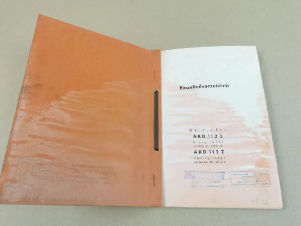 MWM AKD 112 E Z Dieselmotoren Ersatzteilliste Ersatzteilkatalog