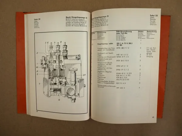MWM AKD 412 D V Motor Bedienungsanleitung Ersatzteilliste Spares List