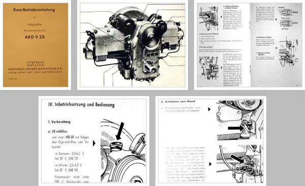 MWM AKD 9 ZB Boxermotor Betriebsanleitung 1958