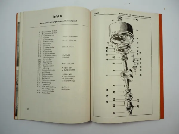 MWM KD 12 E Z Dieselmotor Betriebsanleitung Bedienung Ersatzteilliste 1952