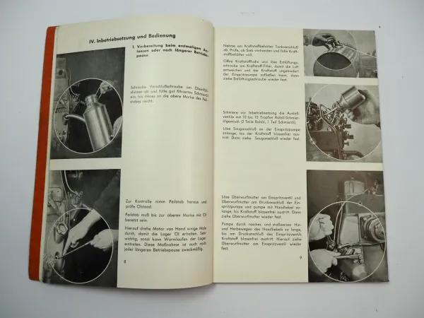 MWM KD 12 E Z Dieselmotor Betriebsanleitung Bedienung Ersatzteilliste 1954