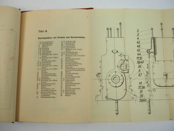 MWM KD18 Klein-Dieselmotor Betriebsanleitung Ersatzteilliste 1939