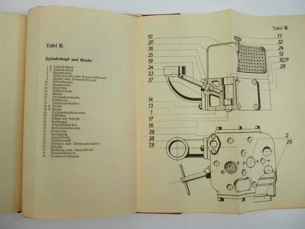 MWM KD18 Klein-Dieselmotor Betriebsanleitung Ersatzteilliste 1939