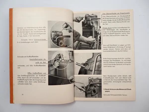 MWM KDW 715 Dieselmotor Bedienungsanleitung Ersatzteilliste 1954