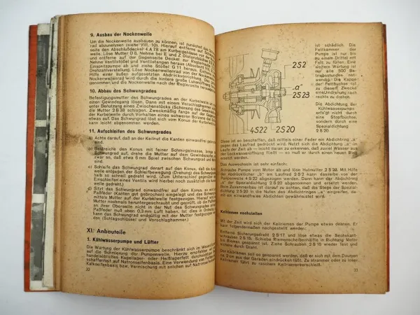 MWM KDW415 E Z D Motor Betriebsanleitung Ersatzteilliste 1952