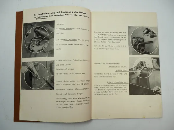 MWM KDW615 Dieselmotor Betriebsanleitung Wartung Ersatzteiliste 1952
