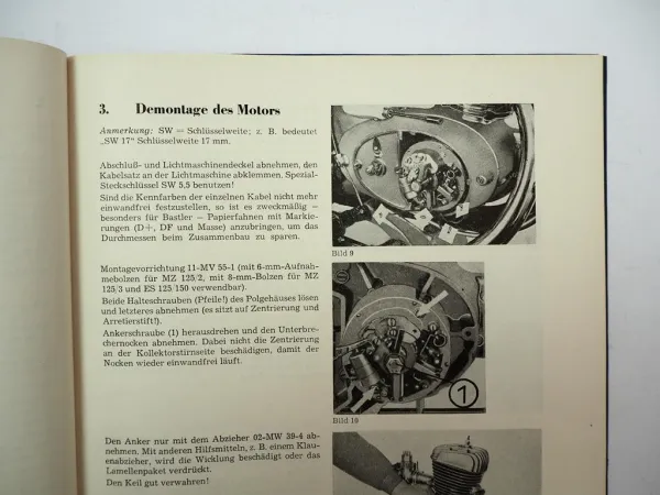 MZ ES125 ES150 Motorrad Werkstatthandbuch Reparaturanleitung 1966