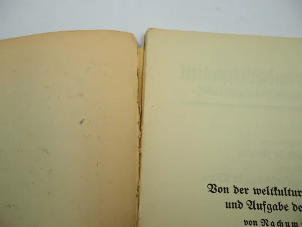 Nahum Nachum Goldmann Weltkulturelle Bedeutung und Aufgabe des Judentums 1916