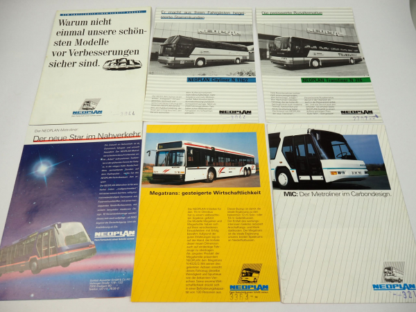 NEOPLAN Mertroliner Cityliner Transliner Nahverkehr Plakat Busse Bus 6 Prospekt