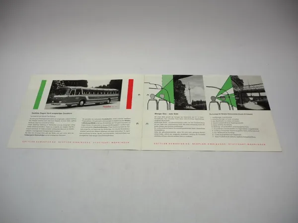 Neoplan Omnibus Typ Hamburg Prospekt Technische Daten Bauprogramm 1965