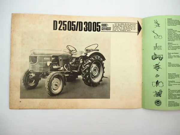 Neues von Deutz D2505 D3005 Schlepper Werbebroschüre Produktvorstellung 1965