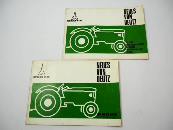 Neues von Deutz D8005 Schlepper 2x Werbebroschüre Produktvorstellung 1965