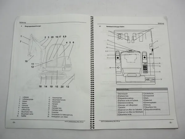Neuson 2503 3003 3503 3703 Raupenbagger Minibagger Betriebsanleitung 2003