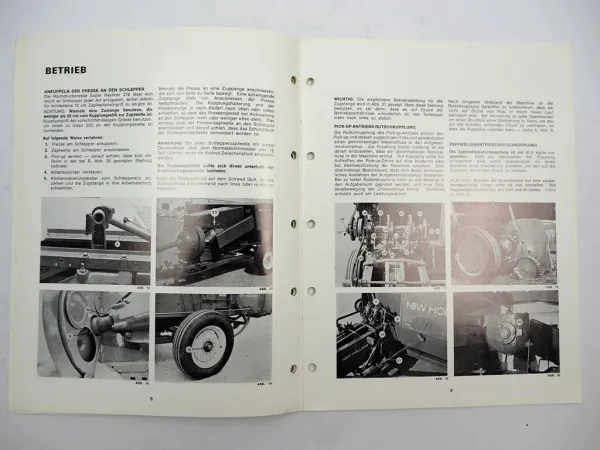 New Holland 276 Super Hayliner Presse Betriebsanleitung Ersatzteilliste 1971