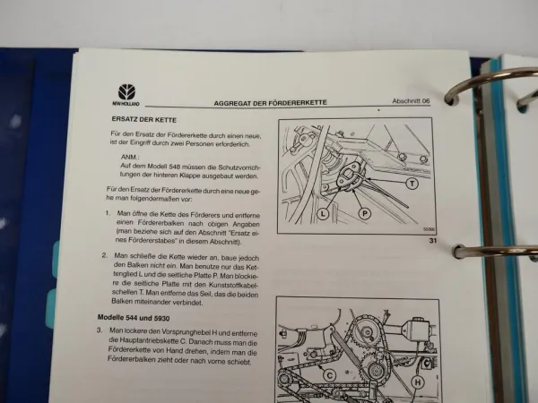 New Holland 544 548 5930 Rundballenpresse Werkstatthandbuch Reparatur 2001