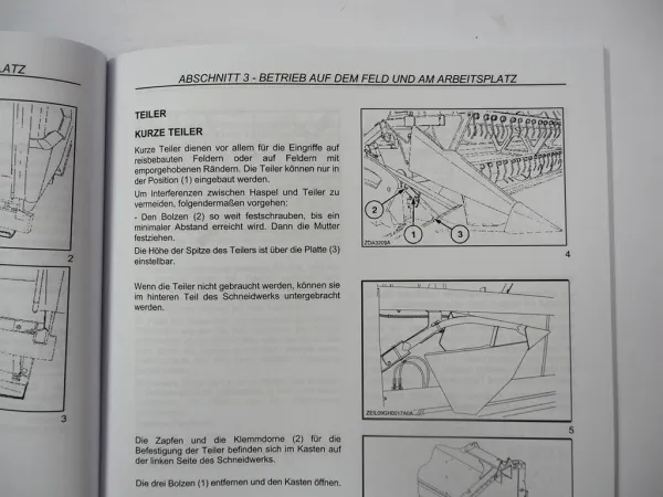 New Holland 760CG Weizenschneidwerk Betriebsanleitung Bedienung 2009