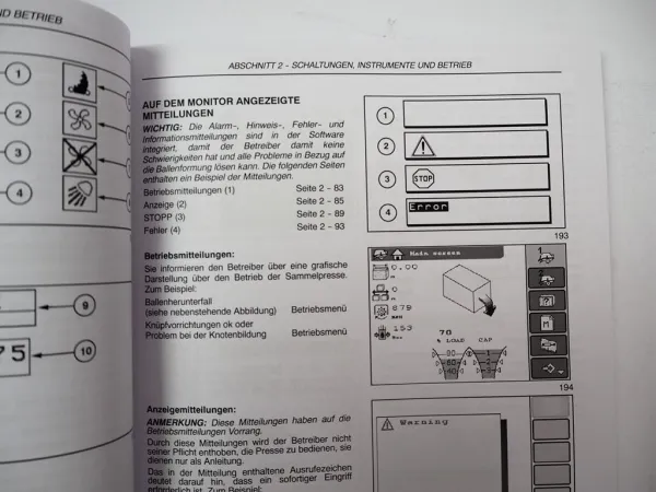 New Holland BB 9050 9060 9070 9080 Ballenpresse Betriebsanleitung Bedienung 2008