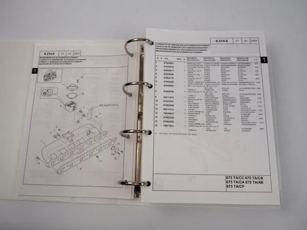 New Holland CX 720 740 760 780 820 840 860 880 Mähdrescher Ersatzteilliste Parts