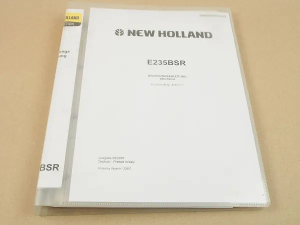 New Holland E235 BSR BSRLC BSRNLC Raupenbagger Betriebsanleitung Kobelco