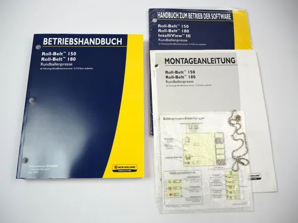 New Holland Roll Belt 150 180 Rundballenpresse Betriebsanleitung Software 2016