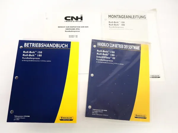 New Holland Roll Belt 150 180 Rundballenpresse Betriebsanleitung Software 2016