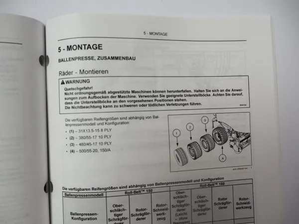 New Holland Roll Belt 150 180 Rundballenpresse Montageanleitung 2015