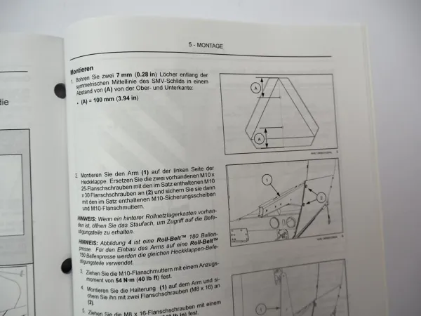 New Holland Roll Belt 150 180 Rundballenpresse Montageanleitung 2015