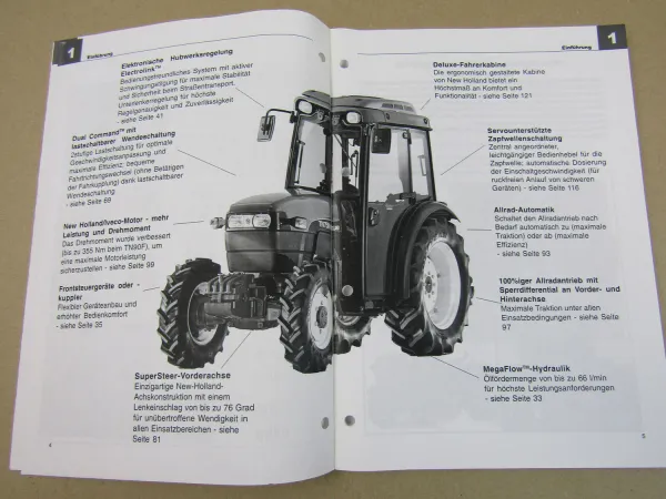 New Holland Serie TNF TNN TNV 55 65 75 90 N F V Traktoren Produkthandbuch