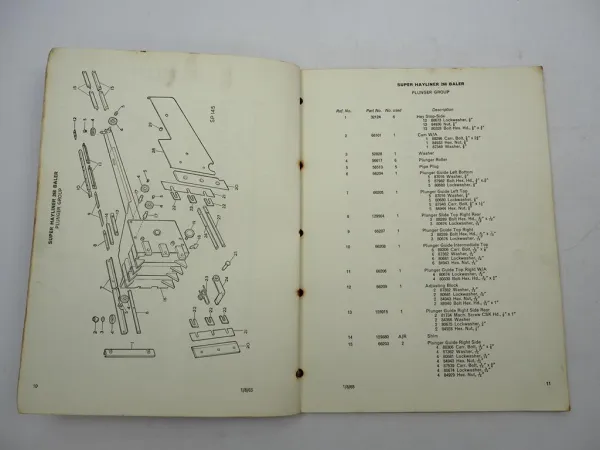 New Holland Super Hayliner 268 Baler Presse Parts List Ersatzteilliste 8/1965