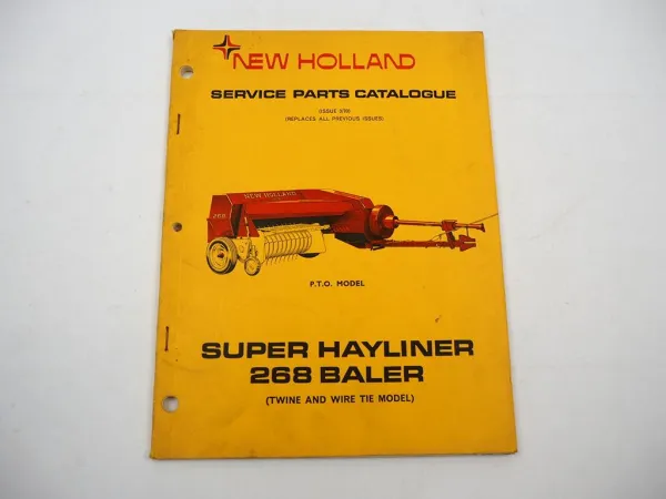 New Holland Super Hayliner 268 Ballenpresse Parts List Ersatzteilliste 3/1970