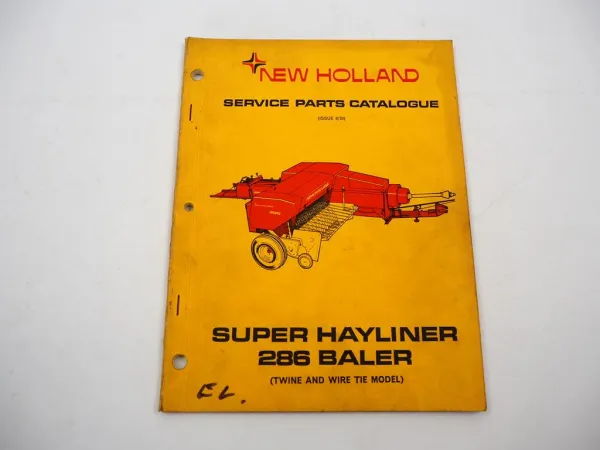 New Holland Super Hayliner 286 Baler Presse Parts List Ersatzteilliste 1970