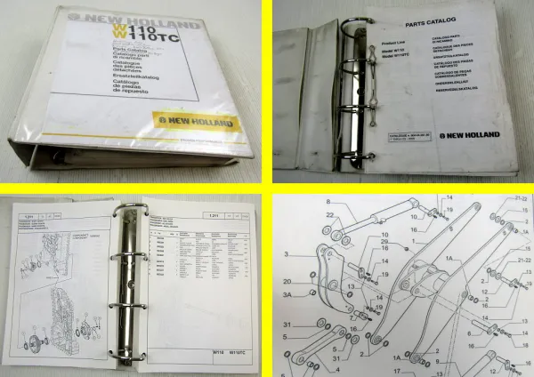 New Holland W110 W110TC Radlader Ersatzteilliste Spare Parts List 03/2005