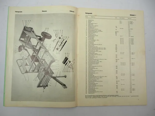 Niewöhner Wühlmaus Kartoffel Sammelroder Betriebsanleitung Ersatzteilliste ca. 1969