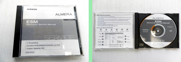 Nissan Almera N16 original Werkstatthandbuch Reparaturanleitung CD Stand 9/2004