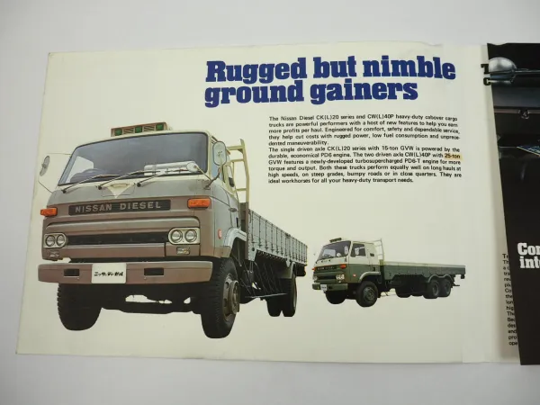 Nissan CK CW Diesel Cargo Truck LKW Prospekt Brochure 1960er Jahre
