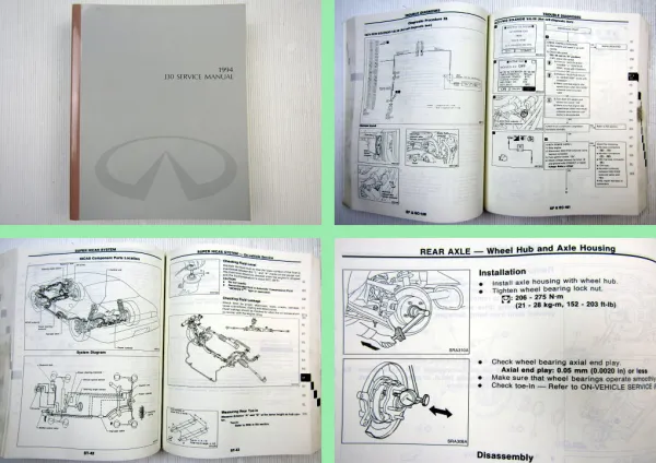 Nissan Infiniti J30 Werkstatthandbuch Service manual 1994