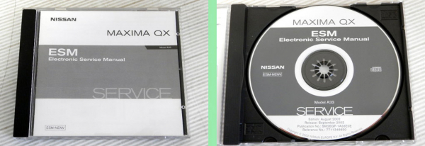 Nissan Maxima QX A33 Werkstatthandbuch 2002 Original CD Reparaturanleitung