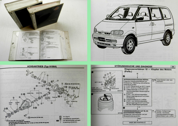 Nissan Serena C23 Werkstatthandbuch 1992 - 1998 Wartungsanleitung Reparaturbuch