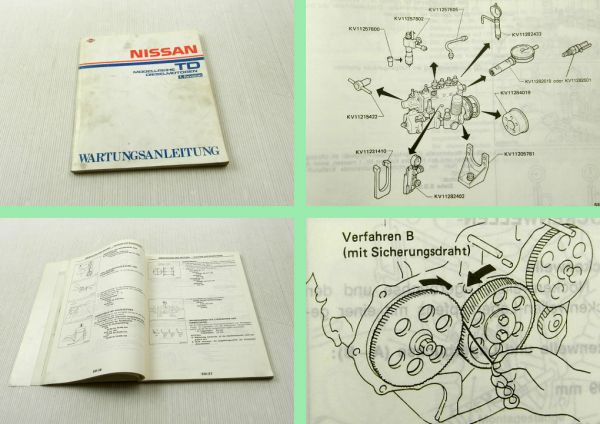 Nissan Turbo Diesel Motor TD 23 25 27 Wartungsanleitung Werkstatthandbuch 1989