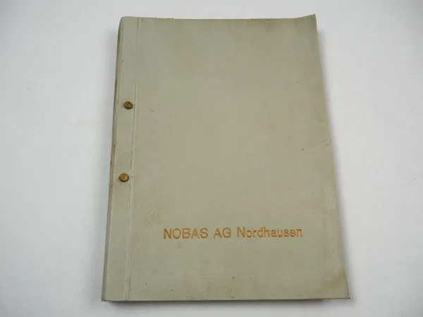 Nobas UB 632 Hydraulischer Universalbagger Ersatzteilliste Ersatzteilkatalog