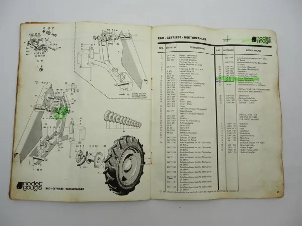 Nodet Gougis Pneumasem II Sämaschine Betriebsanleitung Ersatzteilliste ca. 1978